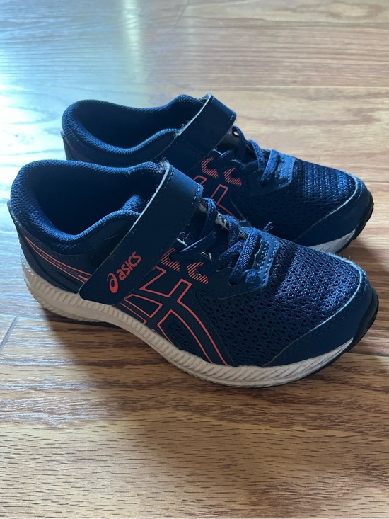 Asics Other - ASICS Kids Navy with Pink Accent Hook-and-Loop Sneakers